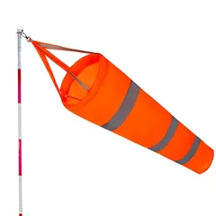 Samkos Wind Sock 풍향 측정 바람 측정 가방, 1개 세트, 방수, 야광 반사율 측정 양말, 경량 디자인, 농업, 낚시, 작업 현장, 공항, 오렌지, 80cm, 실외, 블로스트림, 풍속 표시기, 공기 역학 관측, 경량, 내구성, 벨트 포함, 다용도 바람 측정 도구, 오렌지