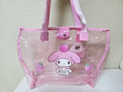 マイメロディ クリア ピンク トートバッグ ショルダーバッグ ビーチバッグ バッグ 新品