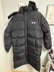 UNDER ARMOUR アンダーアーマー ダウンジャケット ロング丈 2XL ブラックのサムネイル