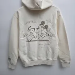 M 新品 ディズニー ミッキーマウス アイボリー フーディ