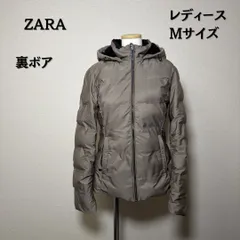 ZARA ザラ　アウター　ウォーターウィンドプロテクションショートパフアノラック　グレージュ　裏ボア　Mサイズ　レディース　【B-3】のサムネイル