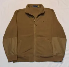 ポロラルフローレン ハリントンジャケット ブラッシュド フリースジャケット ベージュ