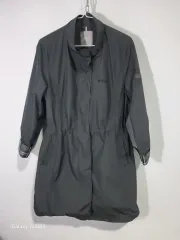 BAILOT レディース チャコール ロング ウィンドブレーカー コート