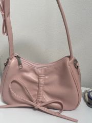 アヤカワサキ レザーハンドバッグ ピンク m227 - メルカリ