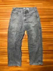 メンズ 【YARDSALE】ブラックデニム ワイドシルエット スケーター