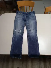 32 リーバイス511 ダメージウォッシュ ストレッチ スリムストレートジーン ダメージデニム 32-384