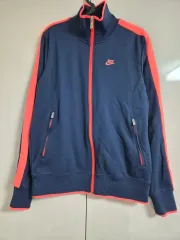 ナイキ ネイビー オレンジ トラック ジップアップ ジャケット M