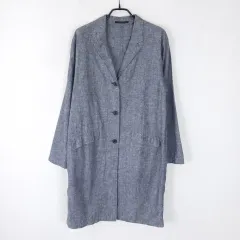 ユニクロ リネン混 ジャケット ロング丈 S
