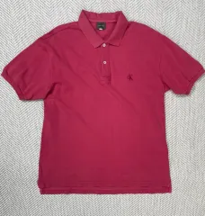 Calvin Klein カルバン・クライン CK ローズ レッド 半袖 ポロTシャツ