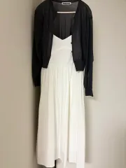 ネイビー夏カーディガン キャミソールワンピース セット