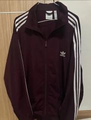 adidas バーガンディ ファイヤーバード ジャージ L トラックジャケット