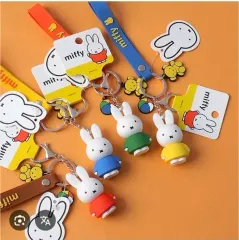 正規品) バッグ アクセサリー ミッフィー フィギュア ぬいぐるみ キーリング (黄色) 新品