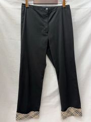 希少サイズ【ノバチェック】バーバリーロンドン クロップドパンツ 黒