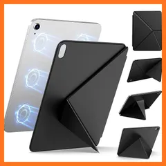 【新品】 SQBEBS iPad 11世代 ケース (A16) 2025 iPad 第11/10世代 10.9インチ 2022 マグネットス吸着式 カバー 横置＆縦置 スタンド 三角形スタンド 安定感 磁気吸着 超スリムス 耐衝撃 PU合成レザー ブラック 1