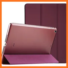[신제품] ProCase 아이패드 9.7" (구형) 케이스 스마트 울트라 슬림 스탠드 폴리오 보호 케이스 반투명 프로스티드 백 커버 호환 모델: 아이패드 9.7인치 6세대 2018/ 5세대 2017 - 와인