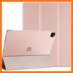 【新品】 ProCase iPad Pro 12.9 ケース 第6/5/4/3世代に適用（2022 2021 2020 2018） スリム 三つ折り スタンド スマートカバー Pencilのペアリングと充電に対応 - ピンク