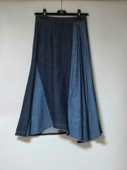 sacaiサカイ×A.P.C. サイドプリーツジップデニムスカート カーキ 36