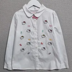 キッズ) 140) ハローキティ 白 シャツ ブラウス