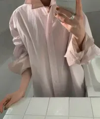 麻レーヨン シャツ ピンク 新品