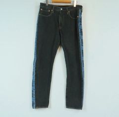 DISCOVERED ストレッチ 切替 スキニー デニム パンツ 2 ブラック 