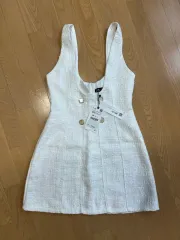 ザラ 白 ツイード ミニ ONE PIECE XS