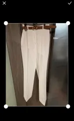 ザラ 白 スラックス ベルト セット xs