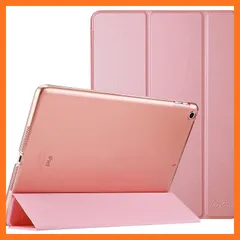 [신제품] ProCase 아이패드 9.7" (구형) 케이스 스마트 울트라 슬림 스탠드 폴리오 보호 케이스 반투명 프로스티드 백 커버 호환 모델: 아이패드 9.7인치 6세대 2018/ 5세대 2017 - 핑크