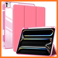 【新品】 ProCase iPad Pro 13インチ ケース M5/M4 2025/2024 ペン収納 ペン収納 耐衝撃 三つ折り スタンド スマートカバー -メロンピンク