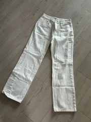 クリーム色 ワイド パンツ S