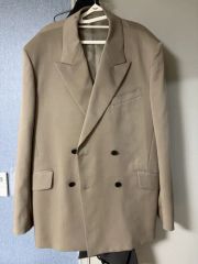 近年 キャバン ライトウールギャバジン ダブルブレストジャケット