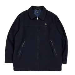 ラコステ ネイビー ウール ジップアップ ジャケット