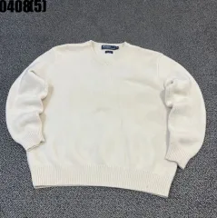 ポロ アイボリー Vネック ニット セーター XL 0408
