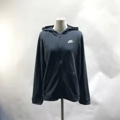 ナイキ レディース ジップアップ ジャケット ブラック XL 中古品 ヴィンテージ