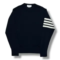 Thom Browne シーグリ 4-bar ネイビー ウール ニットのサムネイル
