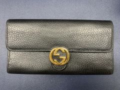 超稀少 GUCCI リアルクロコダイル がま口 GGロゴ 二つ折り財布 レザー 