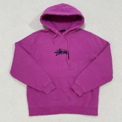 stussy センター刺繍ロゴ パープル パーカー XL - メルカリ
