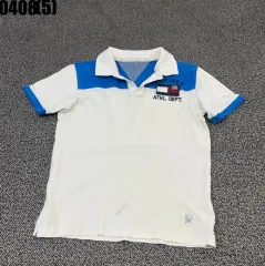 Tommy Hilfiger トミーヒルフィガー 白/ブルー 半袖 カラーTシャツ 8-10 0408