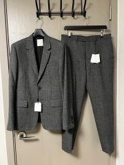 美品 HERMES エルメス ヘリンボーン ジャケット テープ スーツ