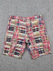 SHIPS別注 Berle パッチワーク チェック パンツ USA製 スラックス