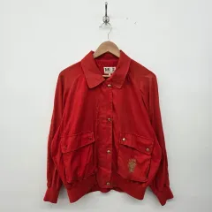 DAKS 赤色 ブルゾン ジャケット レディース Lサイズ