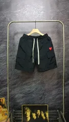COMME des GARCONS ハーフパンツ ブラック ブラウン カーキ ハート スモールロゴ 夏のサムネイル