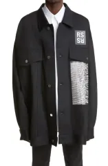 RAF SIMONS ラフ シモンズ Joy Division-Print Denim jacketのサムネイル