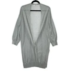 OPAQUE.CLIP オペーク ドット クリップ ロングカーディガン size40/L/グレー