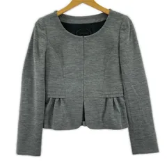 UNTITLED アンタイトル へプラム ノーカラージャケット size1/グレー