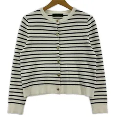 ZARA  ザラ  ニット 長袖 ボーダーカーディガン size表記なし /ホワイト×ブラック