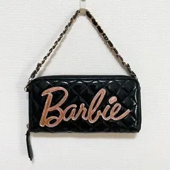 Barbie バービー BIGロゴ キルティング エナメル 長財布 ウォレット 黒 Y2K 平成ギャル マクブリング 韓国系 Archive 00sのサムネイル