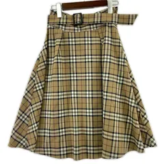MISCH MASCH ミッシュマッシュ ベルテッド チェックスカート sizeS/ベージュのサムネイル