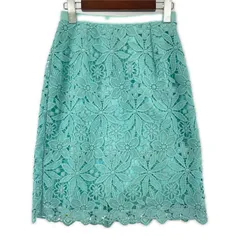 MISCH MASCH　ミッシュマッシュ 花柄 レーススカート sizeS/ライトブルー
