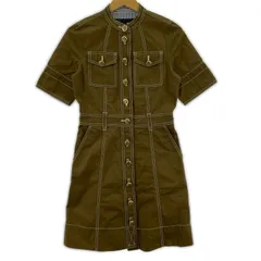 MARC BY MARC JACOBS マークバイマークジェイコブス 白ステッチワンピース size2/ブラウンのサムネイル