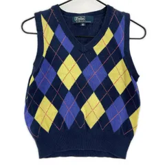POLO RALPH LAUREN ポロ・ラルフローレン ニットベスト size 90/ネイビー×イエロー